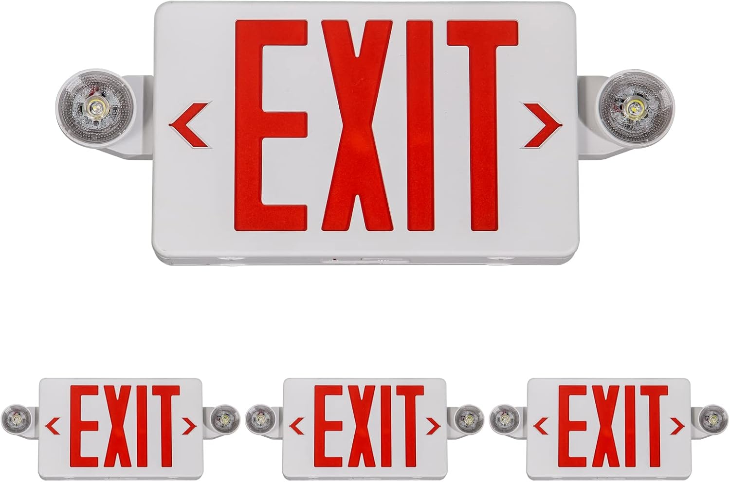 Emergency Exit Sign - Red Exit Sign with Emergency Lights,