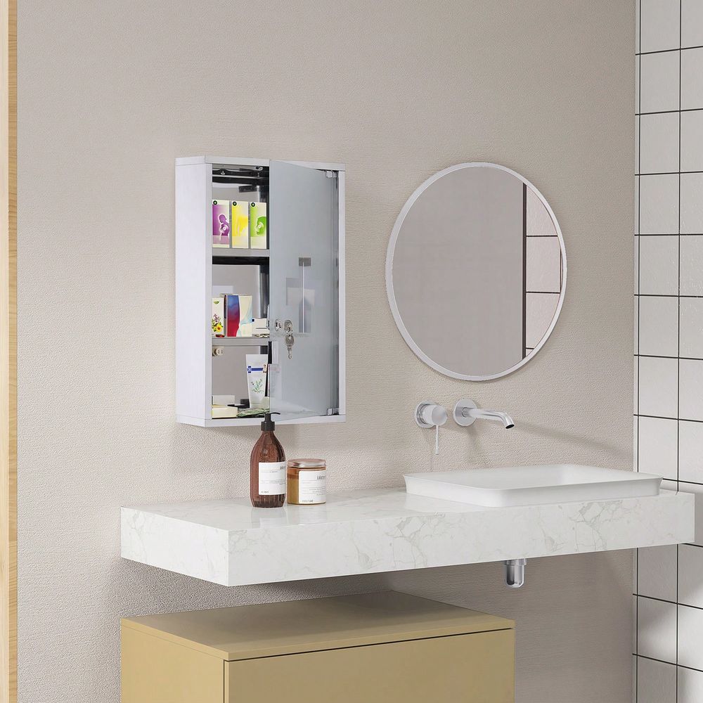 Wall Medicine Cabinet With Loc - Medicine Cabinet Lock บทวิจารณ์และราคา