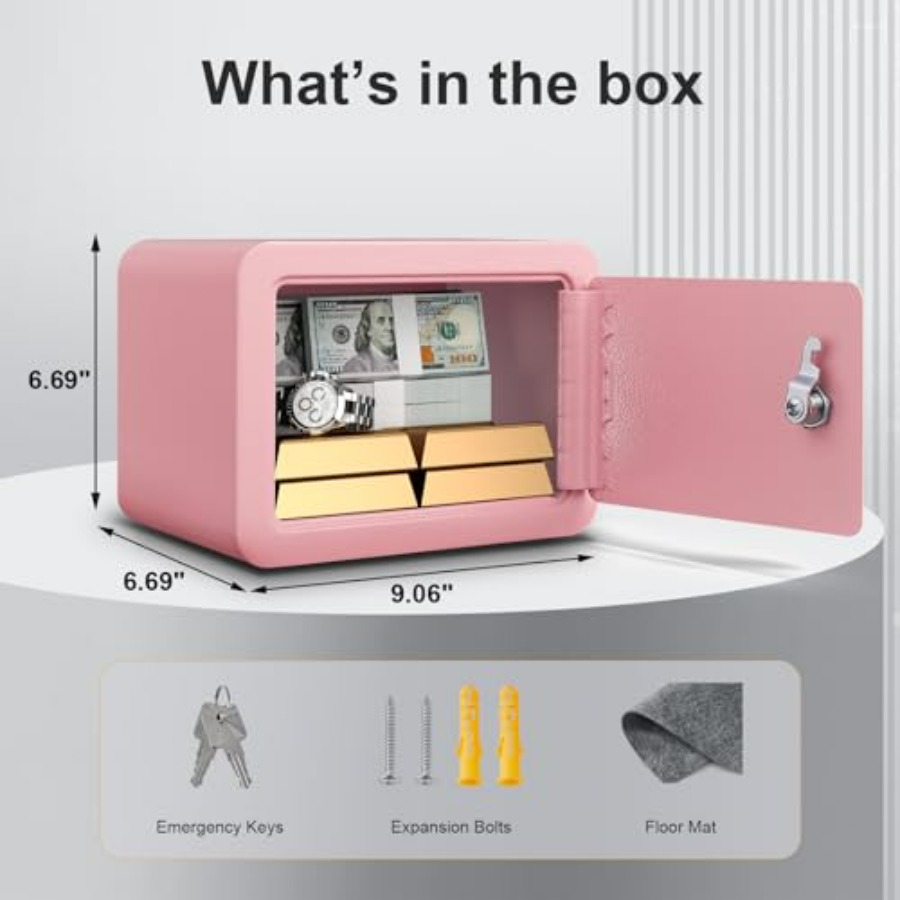 0.23 Cubic Small Safe Box for  - Lockbox Key Secure บทวิจารณ์และราคา