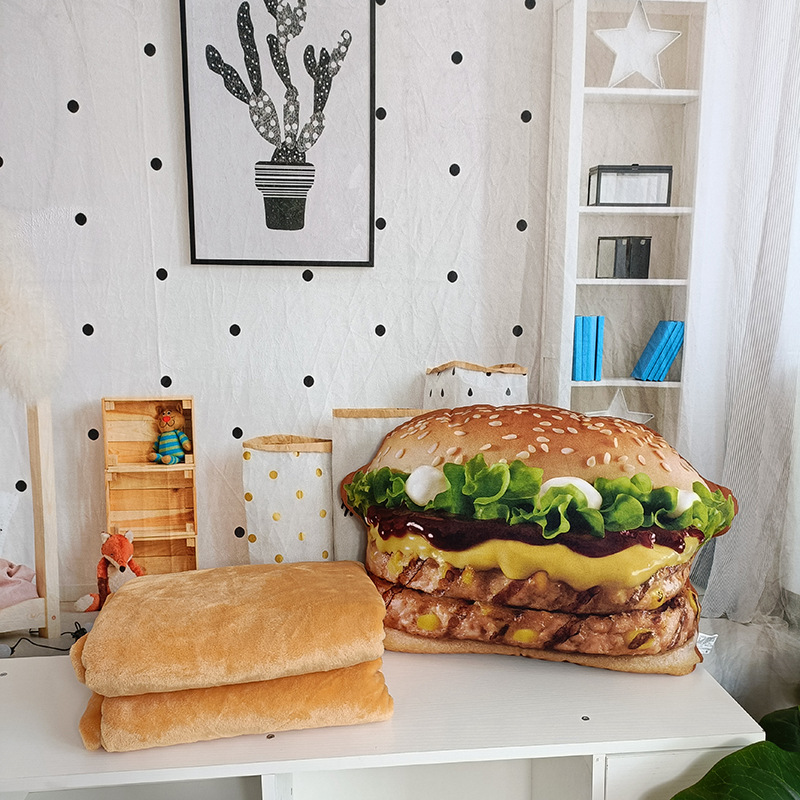 Lifelike Plush Hamburger Pillo - Fire Blanket Kitchen บทวิจารณ์และราคา