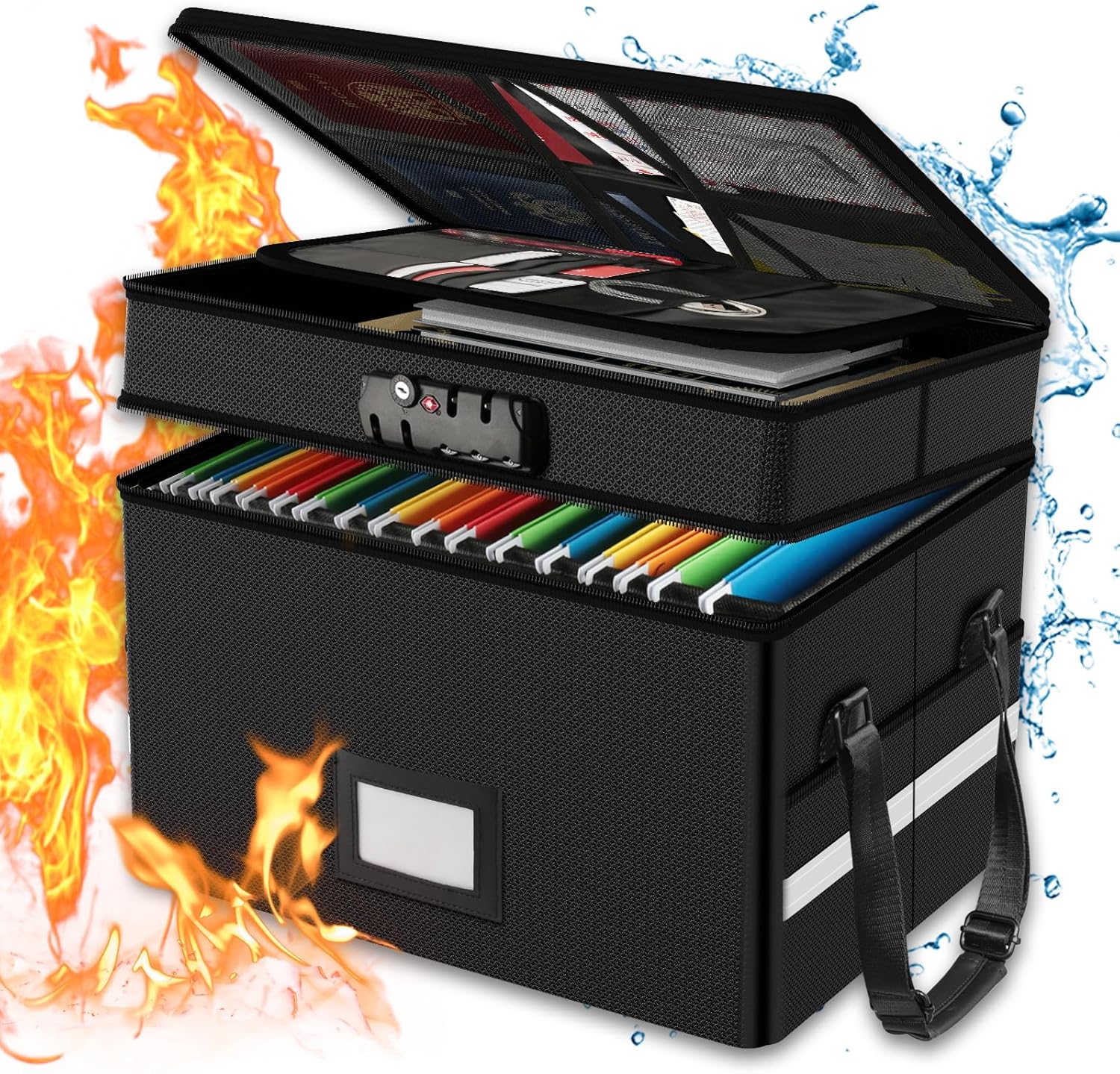 Fireproof Document Box with Lo - Fire Safe Document บทวิจารณ์และราคา