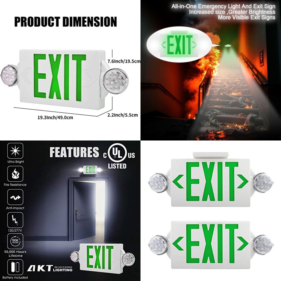Emergency Exit Light, Adjustab - Emergency Exit Sign บทวิจารณ์และราคา