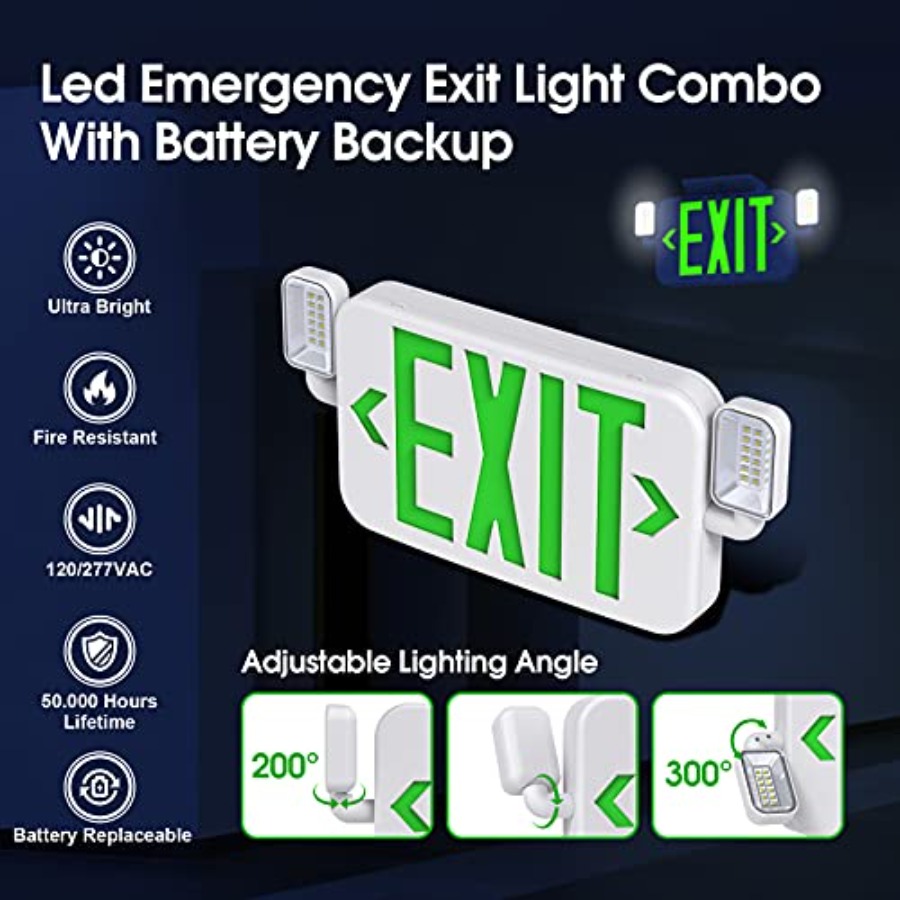 Led Combo Emergency Exit Sign  - Emergency Exit Sign บทวิจารณ์และราคา