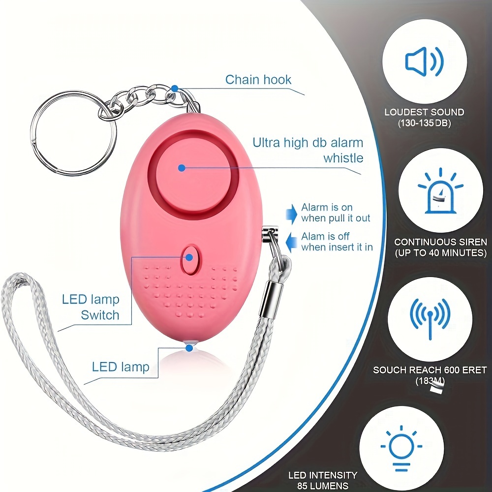 130dB Personal Safety Alarm wi - Personal Alarm Keychain บทวิจารณ์และราคา