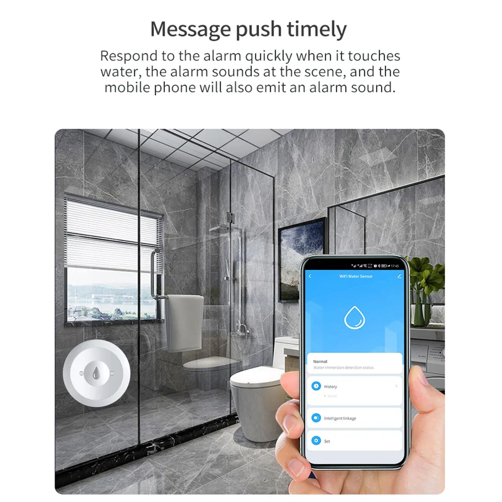 Haozee Tuya Smart ZigBee3.0 Sm - Water Alarm Sensor บทวิจารณ์และราคา