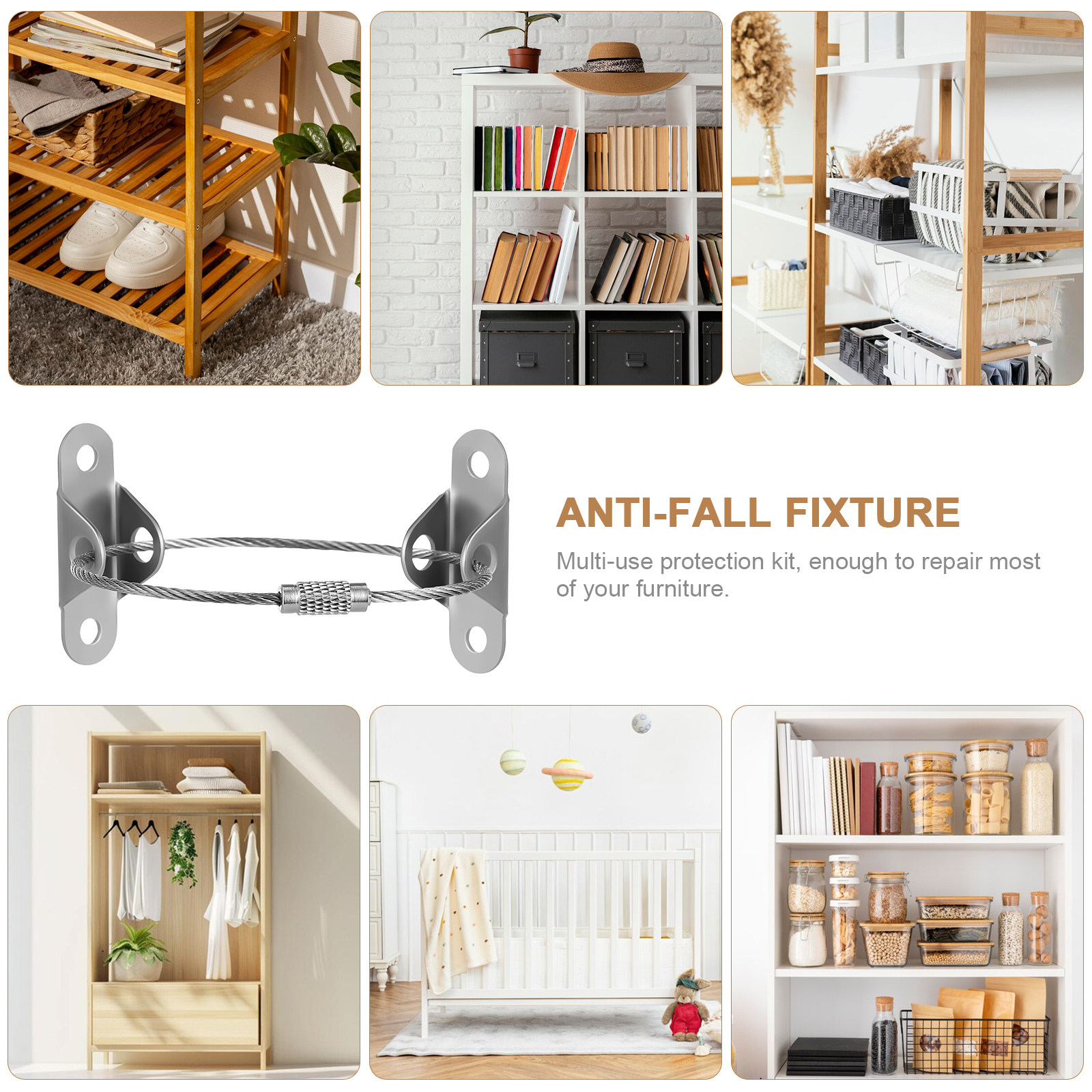 6Sets Anti Tip Furniture Ancho - Earthquake Anchor Strap บทวิจารณ์และราคา