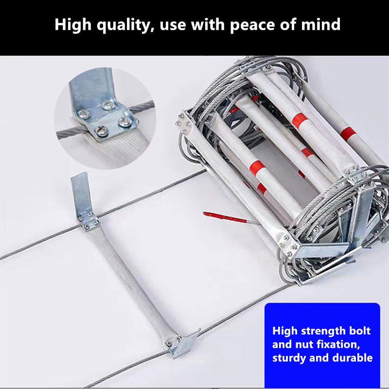 5M Soft Rope Ladder With Wire  - Fire Escape Ladder บทวิจารณ์และราคา