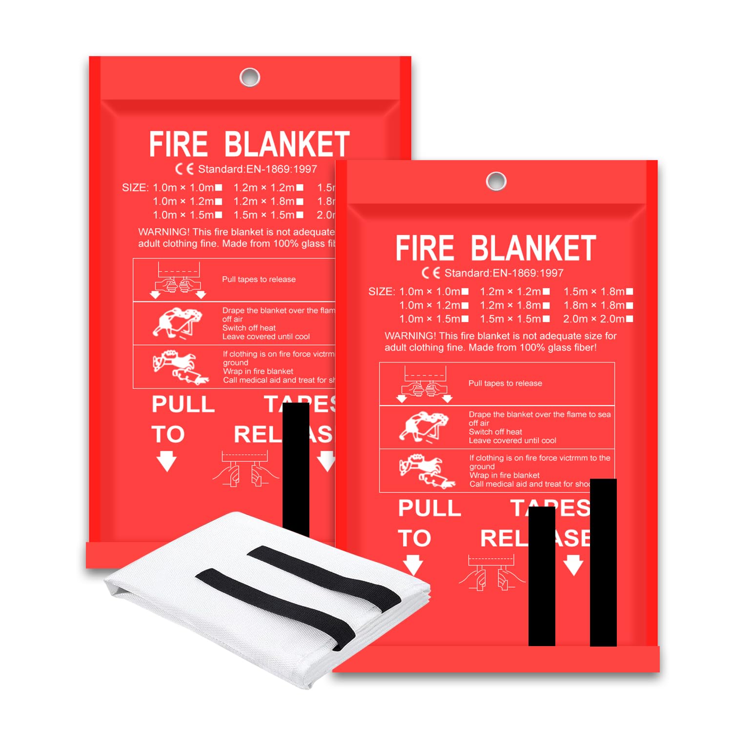Fire Blanket 2 Pack 2*2m/1.5*1 - Fire Blanket Kitchen บทวิจารณ์และราคา