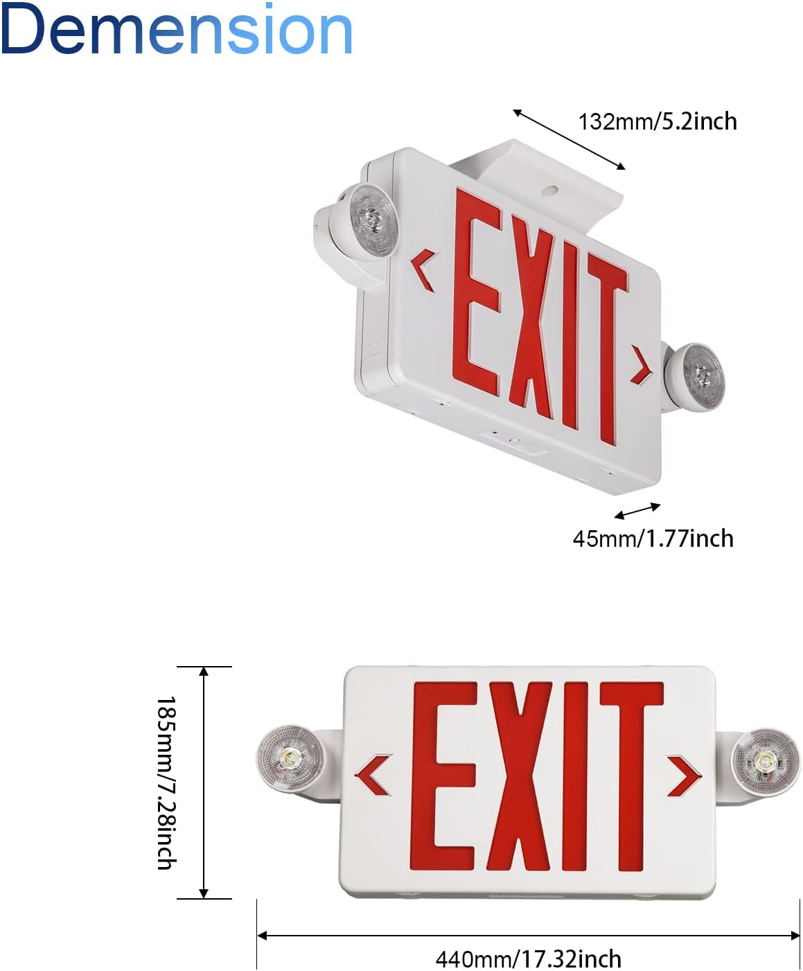 Red Exit Sign with Emergency L - Emergency Exit Sign บทวิจารณ์และราคา