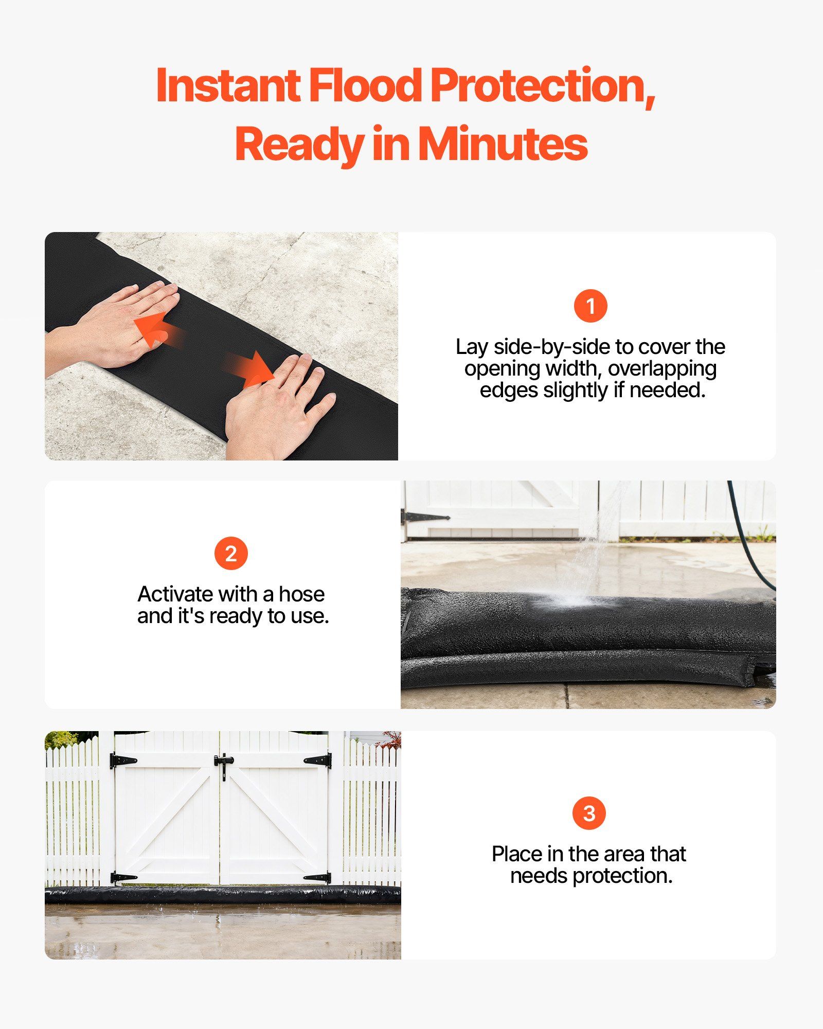 Flood Barrier, 8 Pack, 1.6 x 1 - Flood Barrier Bag บทวิจารณ์และราคา