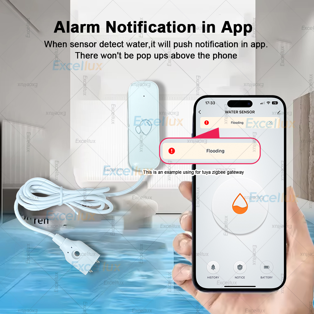 Zigbee Smart Water Leak Sensor - Water Alarm Sensor บทวิจารณ์และราคา