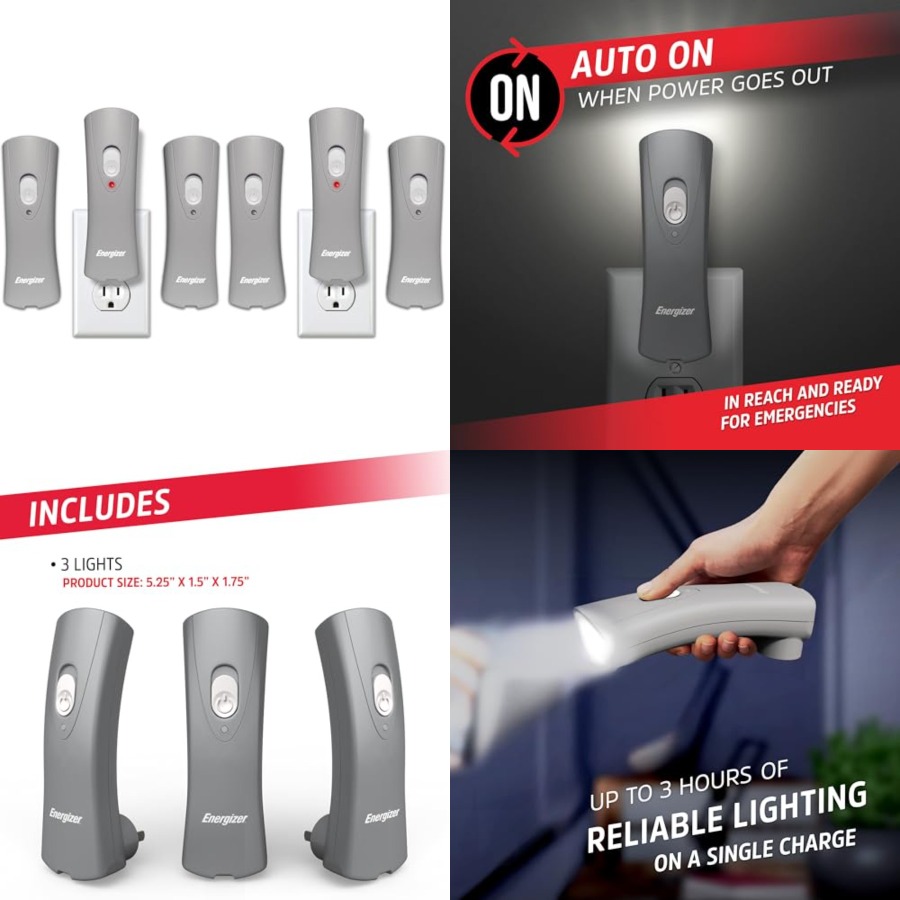 Auto-On LED Flashlights Rechar - Power Outage Light บทวิจารณ์และราคา