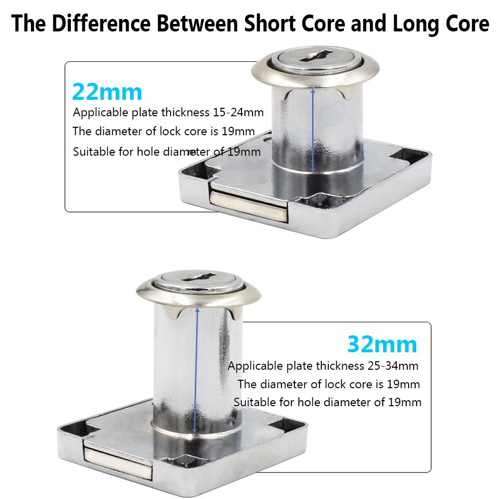 Office Burglarproof Zinc Alloy - Medicine Cabinet Lock บทวิจารณ์และราคา