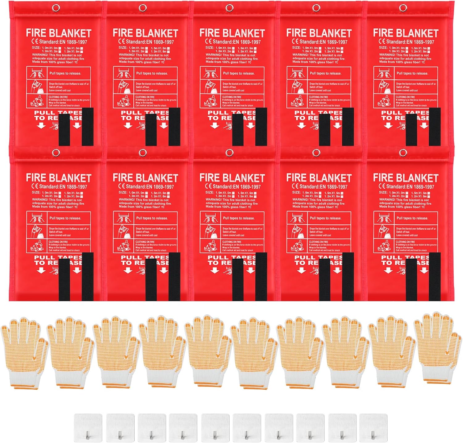 30 Pcs Fire Blankets 40x40 Inc - Fire Blanket Kitchen บทวิจารณ์และราคา