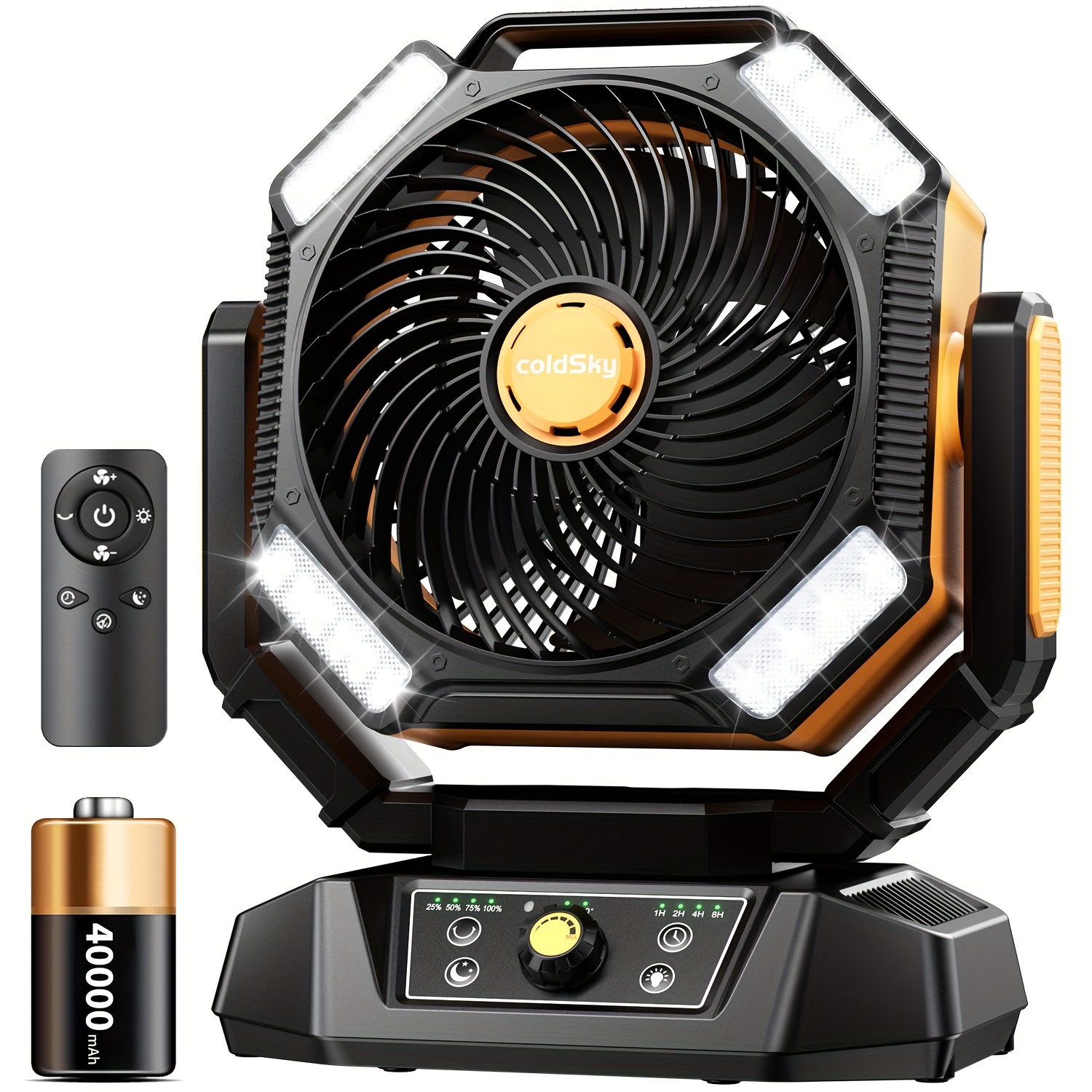 coldSky  Camping Fan, Battery  - Power Outage Light บทวิจารณ์และราคา
