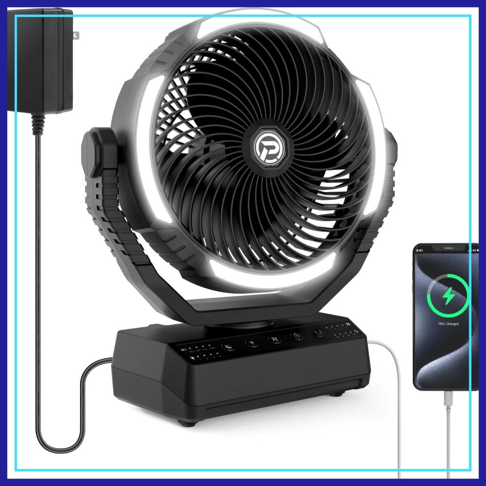 20000mAh Camping Fan with Ligh - Power Outage Light บทวิจารณ์และราคา