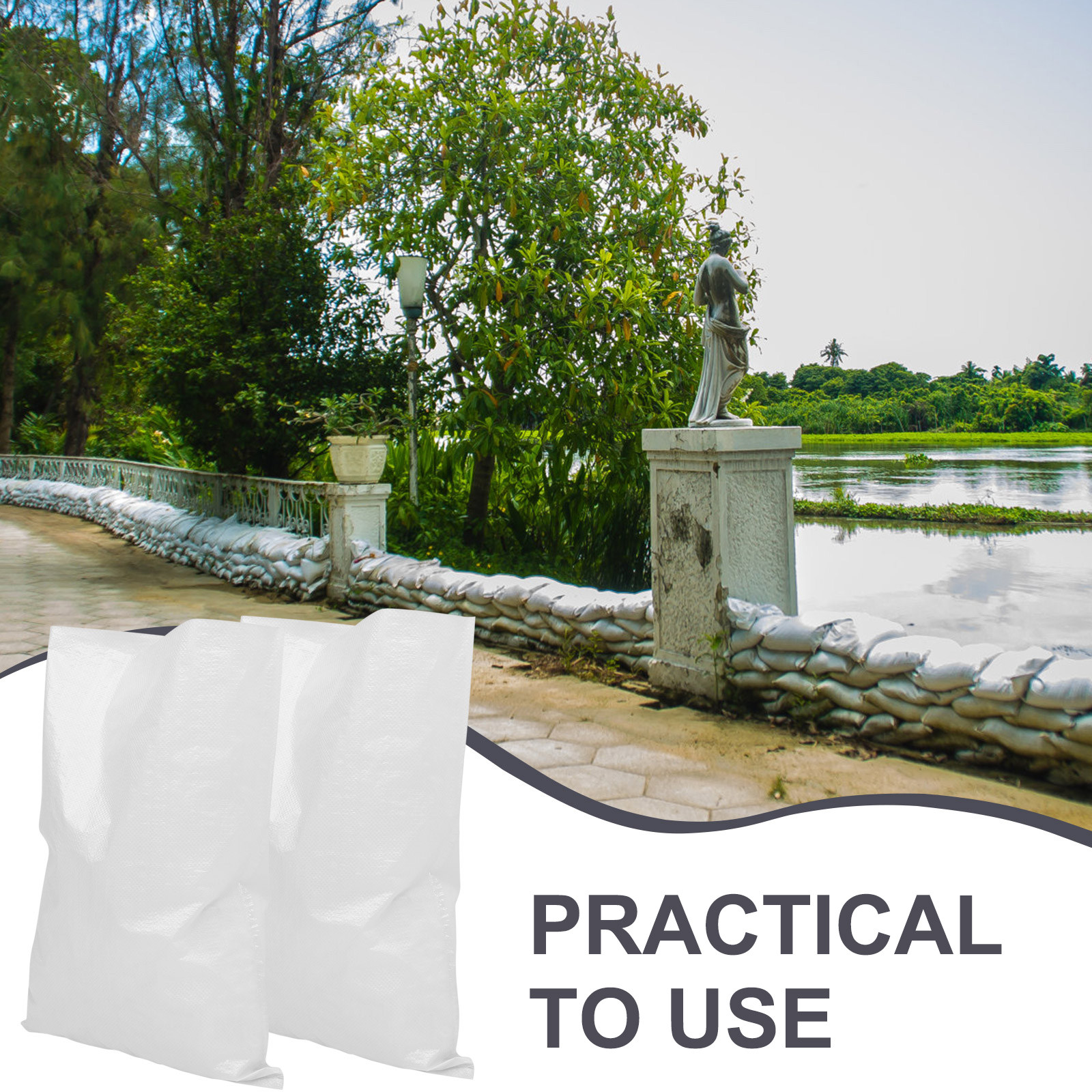 5Pcs Sturdy Woven Polypropylen - Flood Barrier Bag บทวิจารณ์และราคา