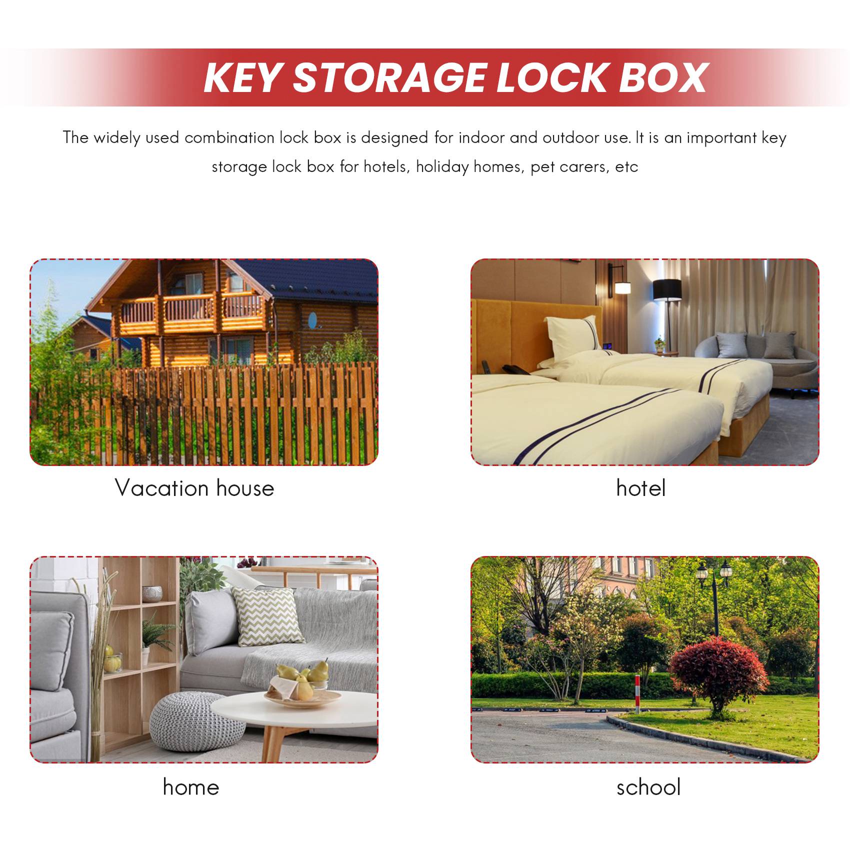 A25P Key Lock Box Wall Mount 4 - Lockbox Key Secure บทวิจารณ์และราคา