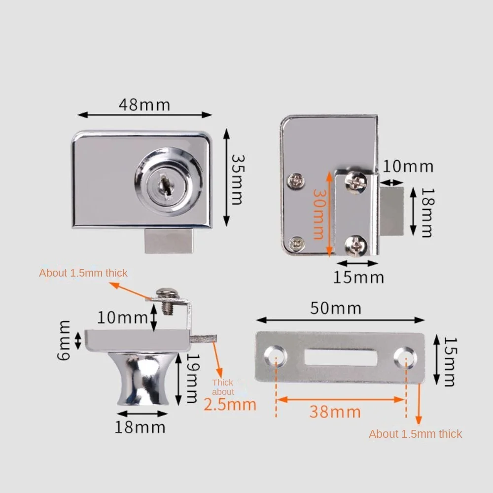 Metal Single Double Swinging G - Medicine Cabinet Lock บทวิจารณ์และราคา