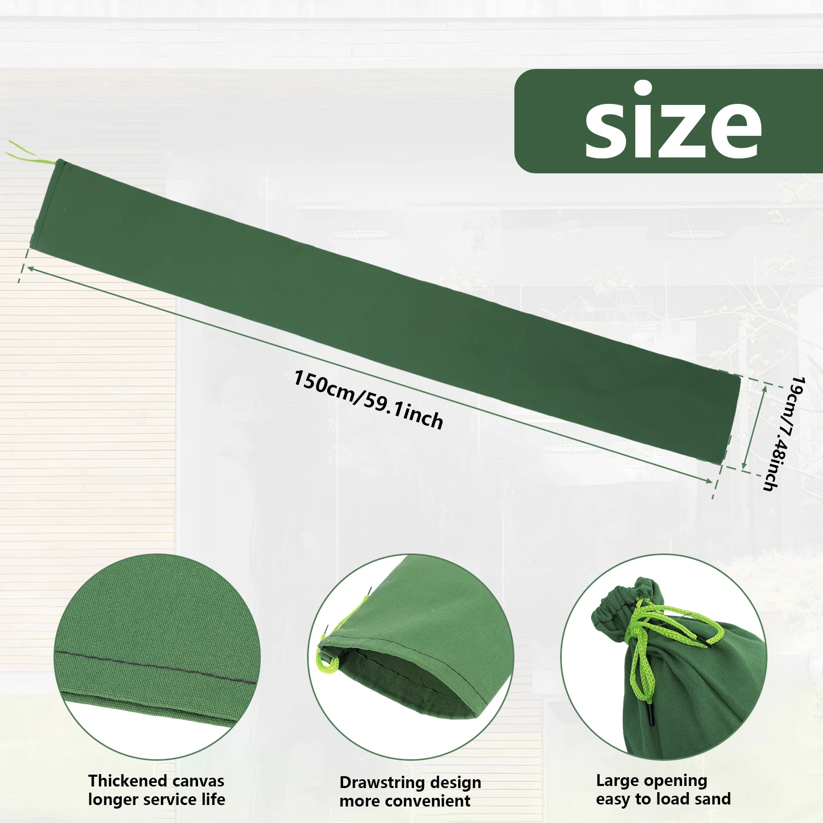 4Pcs Reusable Long Canvas Sand - Flood Barrier Bag บทวิจารณ์และราคา