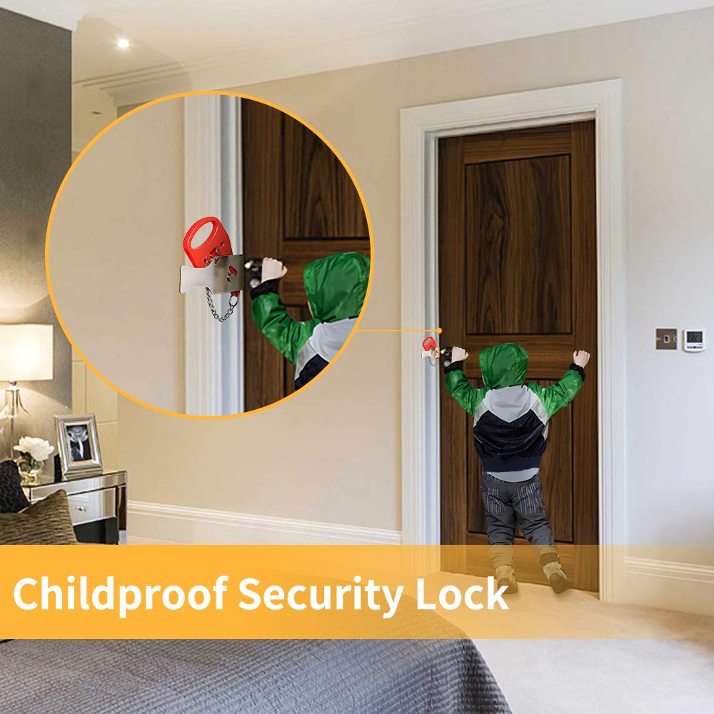 KAK Portable Door Lock Keyless - Security Chain Door บทวิจารณ์และราคา