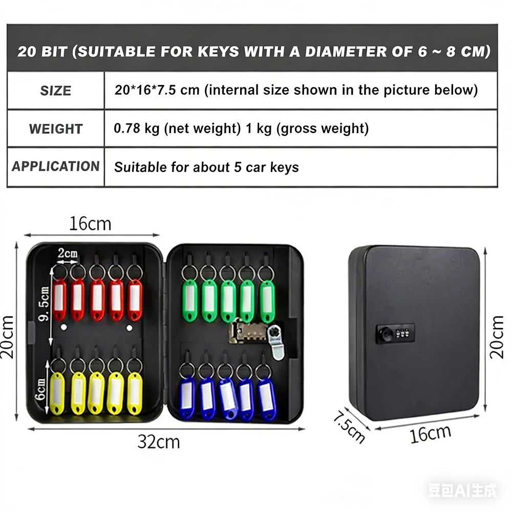 Combination Key Cabinet 20 Key - Lockbox Key Secure บทวิจารณ์และราคา