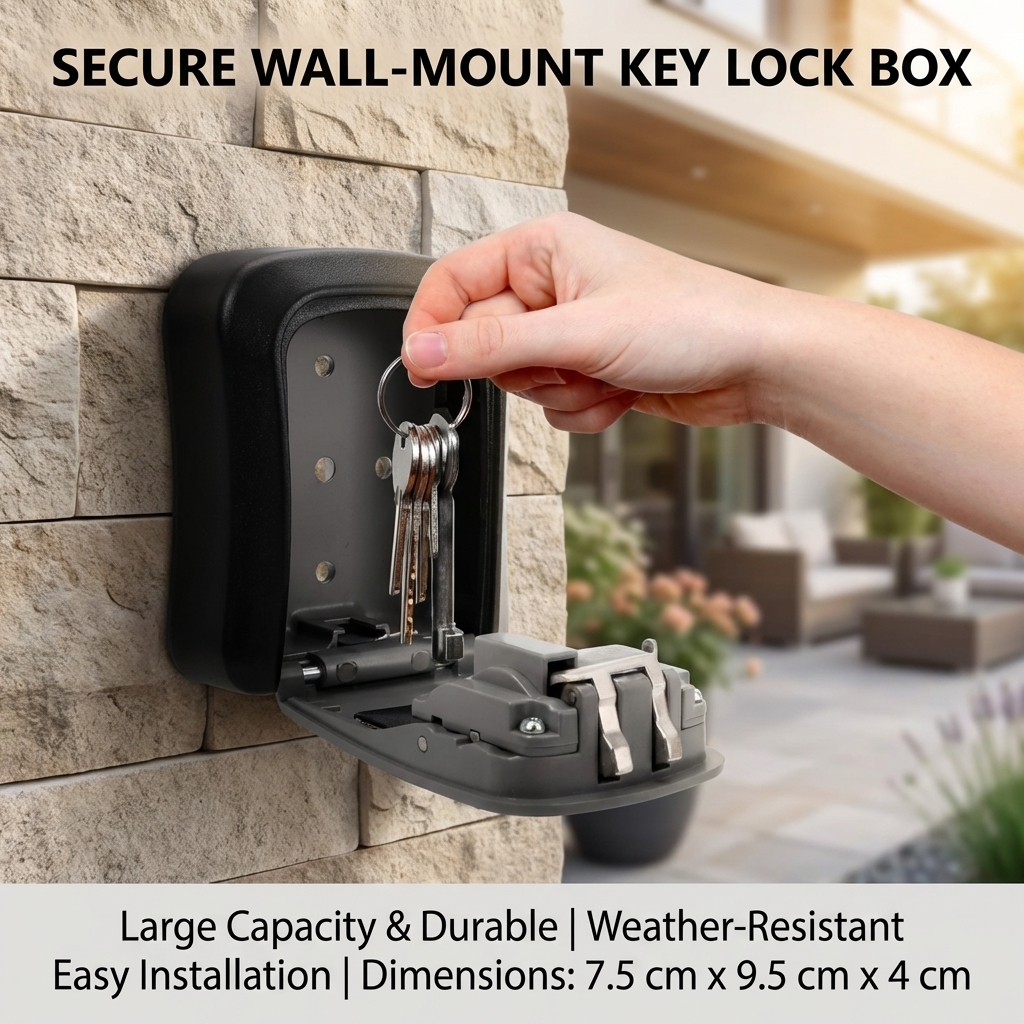 Wall Mount Key Lock Box with 4 - Lockbox Key Secure บทวิจารณ์และราคา