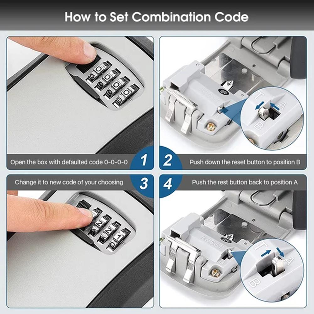Wall-Mounted Key Storage Box P - Lockbox Key Secure บทวิจารณ์และราคา