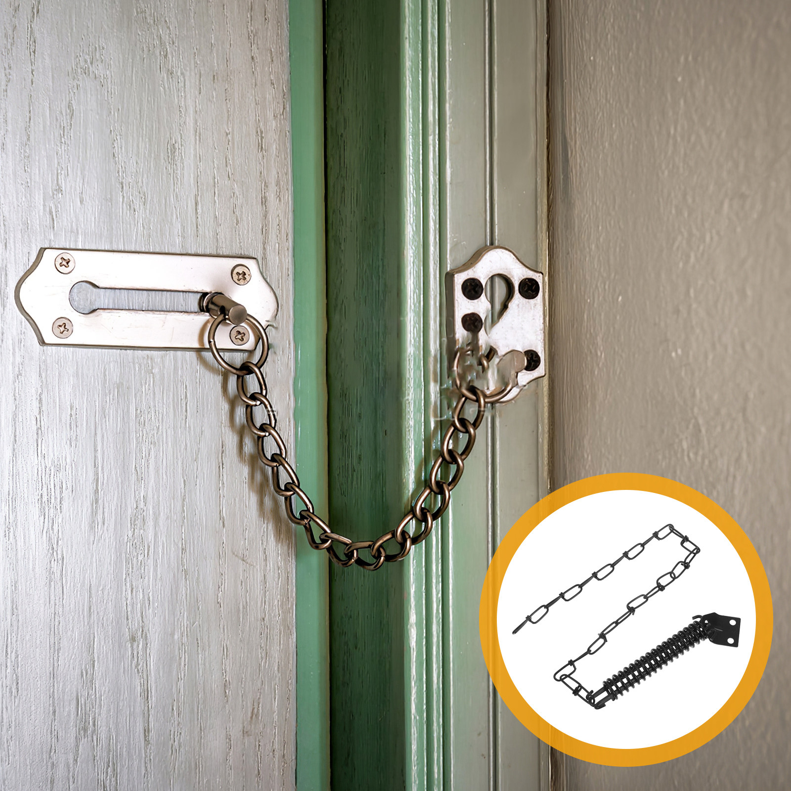 1Set Anti-Theft Door Chain Iro - Security Chain Door บทวิจารณ์และราคา