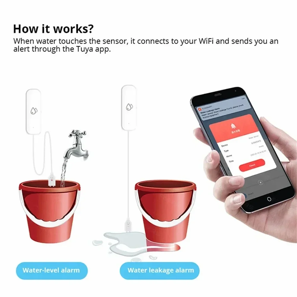 Tuya WiFi Water Sensor Leakage - Water Alarm Sensor บทวิจารณ์และราคา