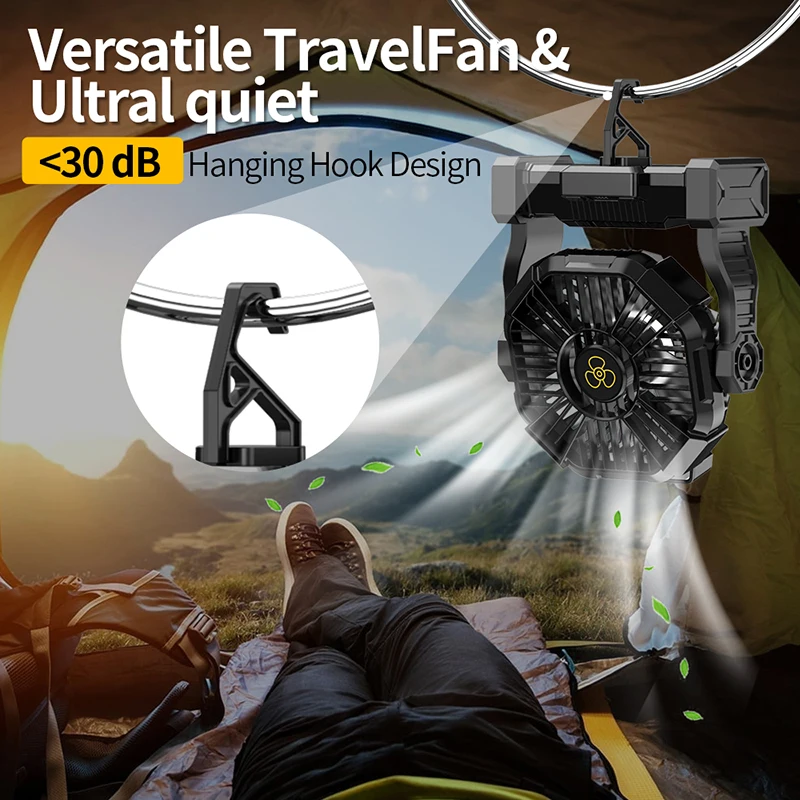 Rechargeable Portable Fan 1040 - Power Outage Light บทวิจารณ์และราคา