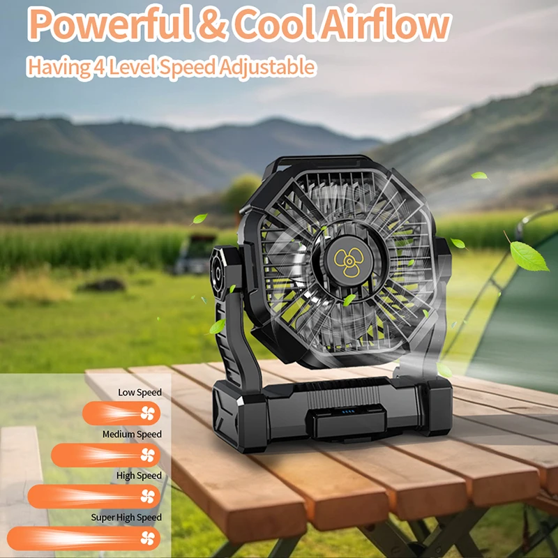 Rechargeable Portable Fan 1040 - Power Outage Light บทวิจารณ์และราคา