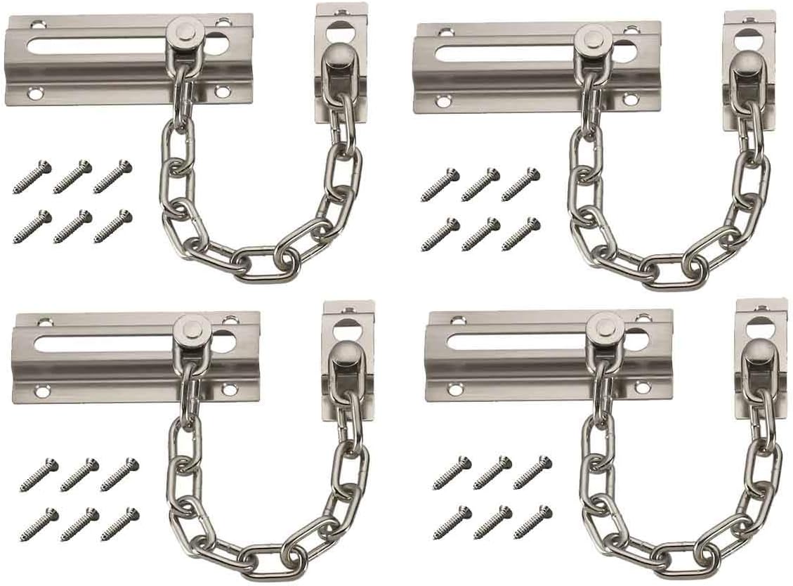 4PCS Door Chain Guard Security - Security Chain Door บทวิจารณ์และราคา