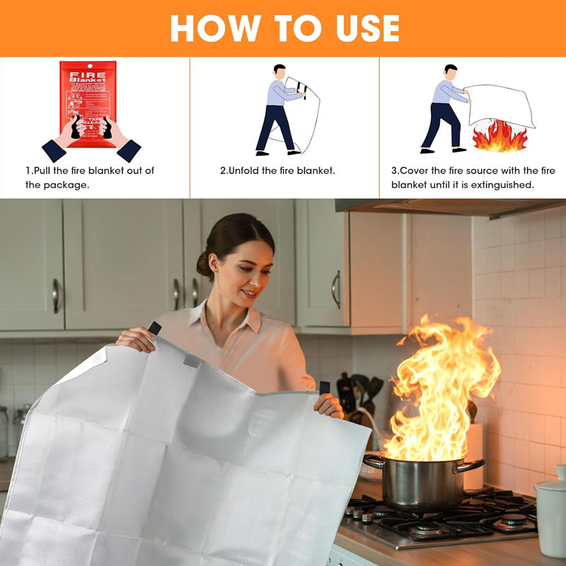Fire Blanket 1/1.5m Fire Blank - Fire Blanket Kitchen บทวิจารณ์และราคา