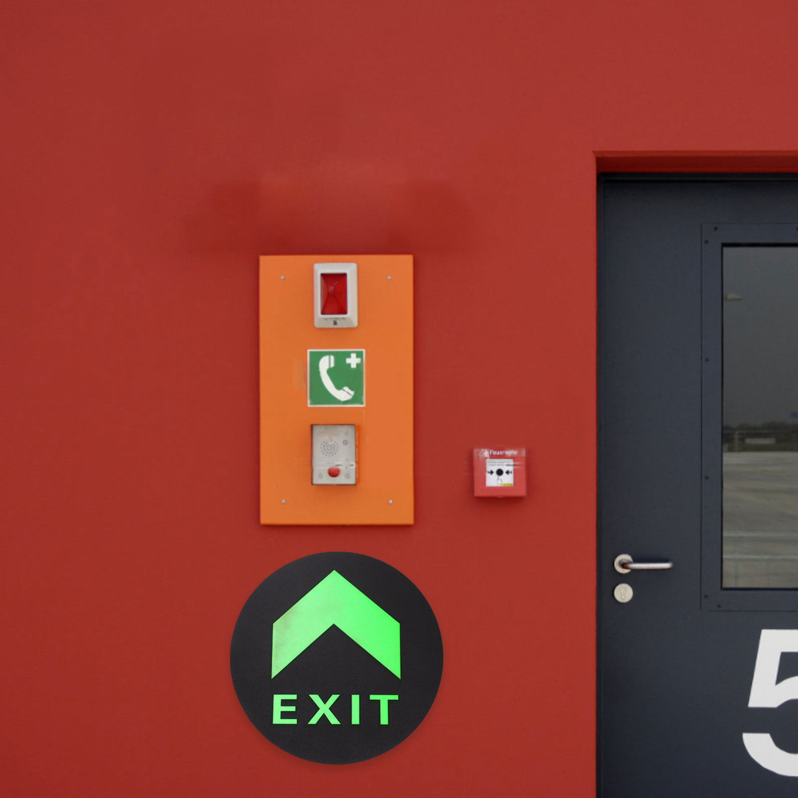 5Pcs Glow in Dark Exit Sign St - Emergency Exit Sign บทวิจารณ์และราคา