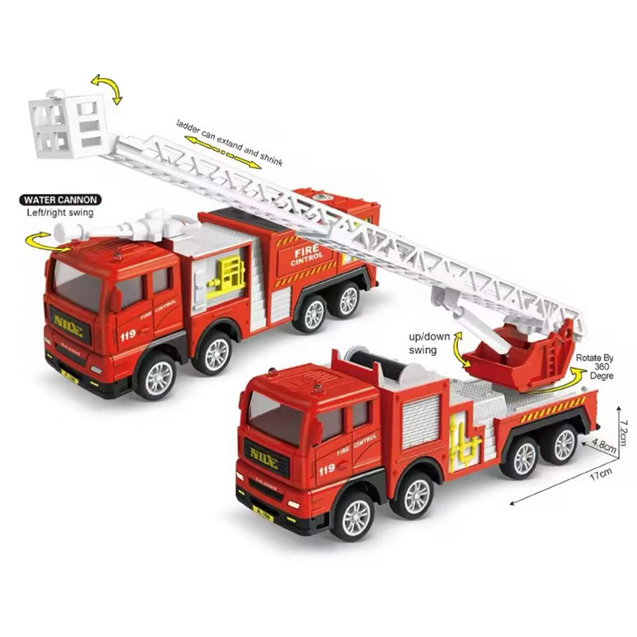 1pc-Alloy Fire Truck 1:32 Simu - Fire Escape Ladder บทวิจารณ์และราคา