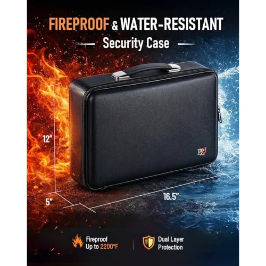 Fireproof Document Box - Hard- - Fire Safe Document บทวิจารณ์และราคา