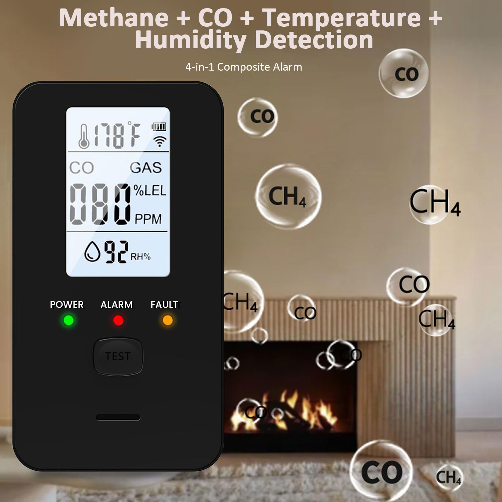 4-in-1 Gas & Carbon Monoxide D - Co Detector Plug บทวิจารณ์และราคา