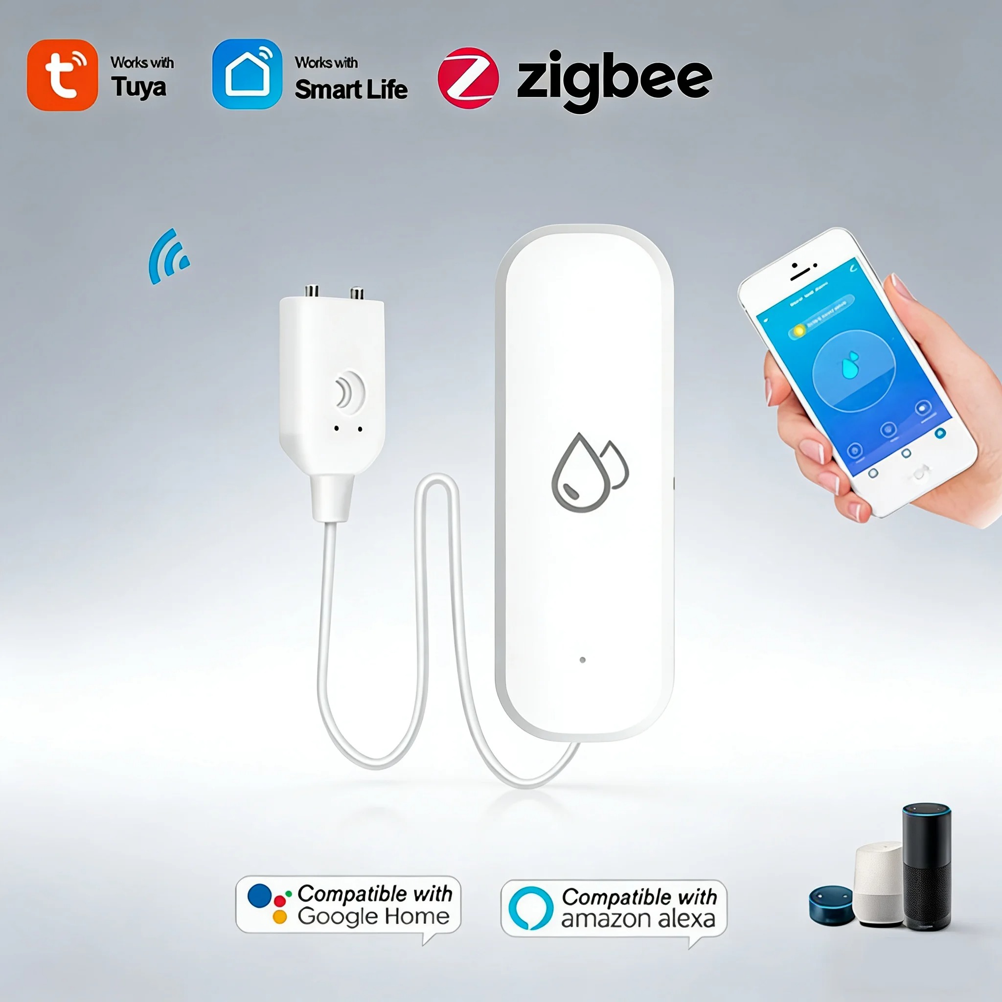 Smart Home Zigbee Water Leak D - Water Alarm Sensor บทวิจารณ์และราคา
