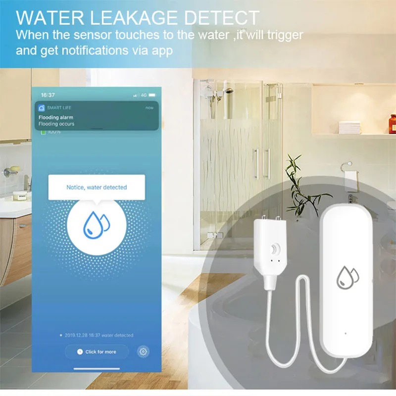 Smart Home Zigbee Water Leak D - Water Alarm Sensor บทวิจารณ์และราคา