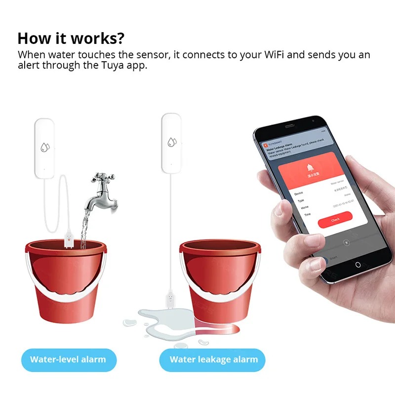 Smart Home Zigbee Water Leak D - Water Alarm Sensor บทวิจารณ์และราคา