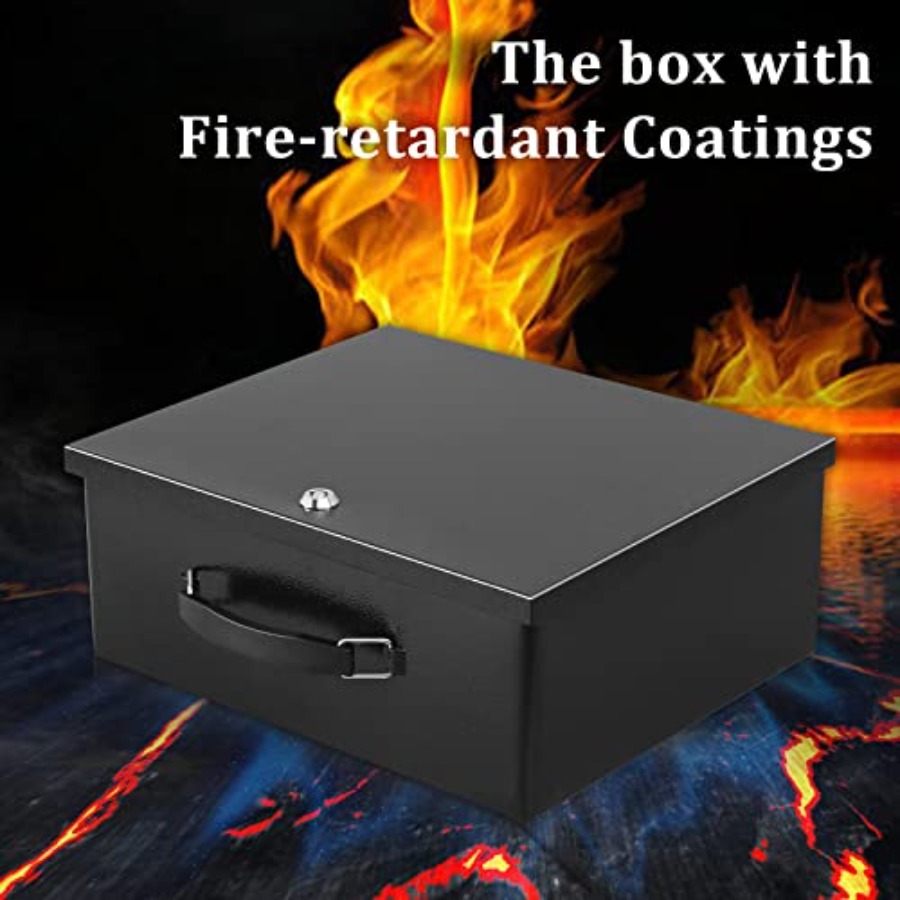 Portable Metal Safe Box with K - Fire Safe Document บทวิจารณ์และราคา