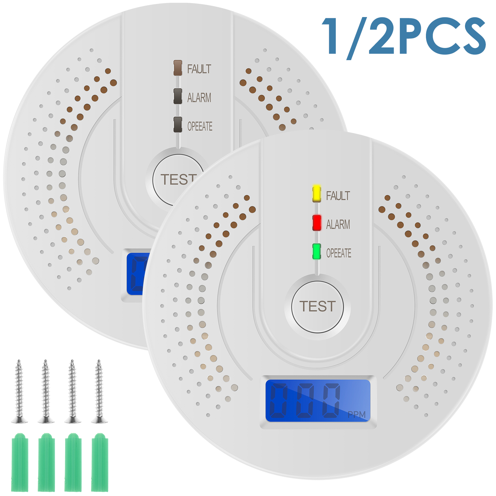 Independent CO Alarm Sensor Ca - Smoke Detector Interconnected บทวิจารณ์และราคา